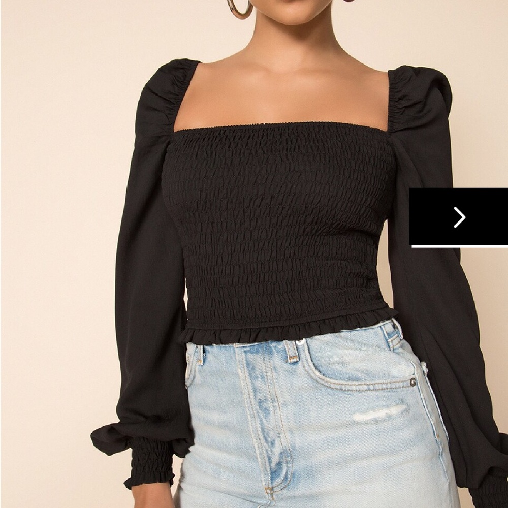 Superdown Tanya smocked top